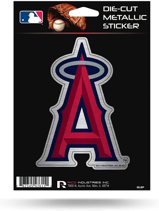 Los Angeles Angels 5 Inch Decal Sticker, Metallic Chrome Shimmer Design, Full Adhesive Backing by Fielders Choice