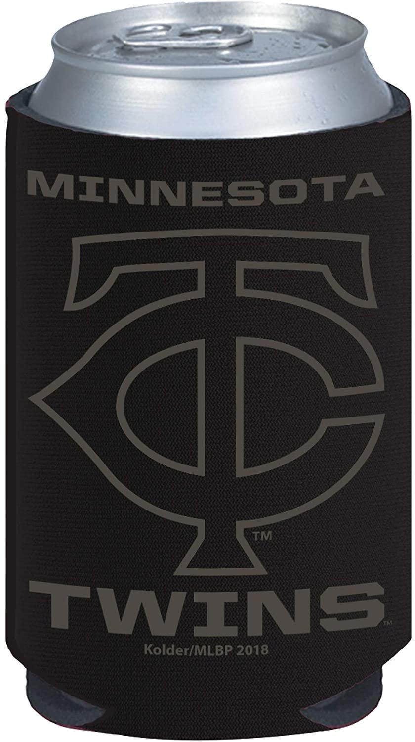 Minnesota Twins 2-Pack Tonal Black Design 12oz CAN Neoprene Beverage Insulator Holder Cooler Baseball by Fielders Choice