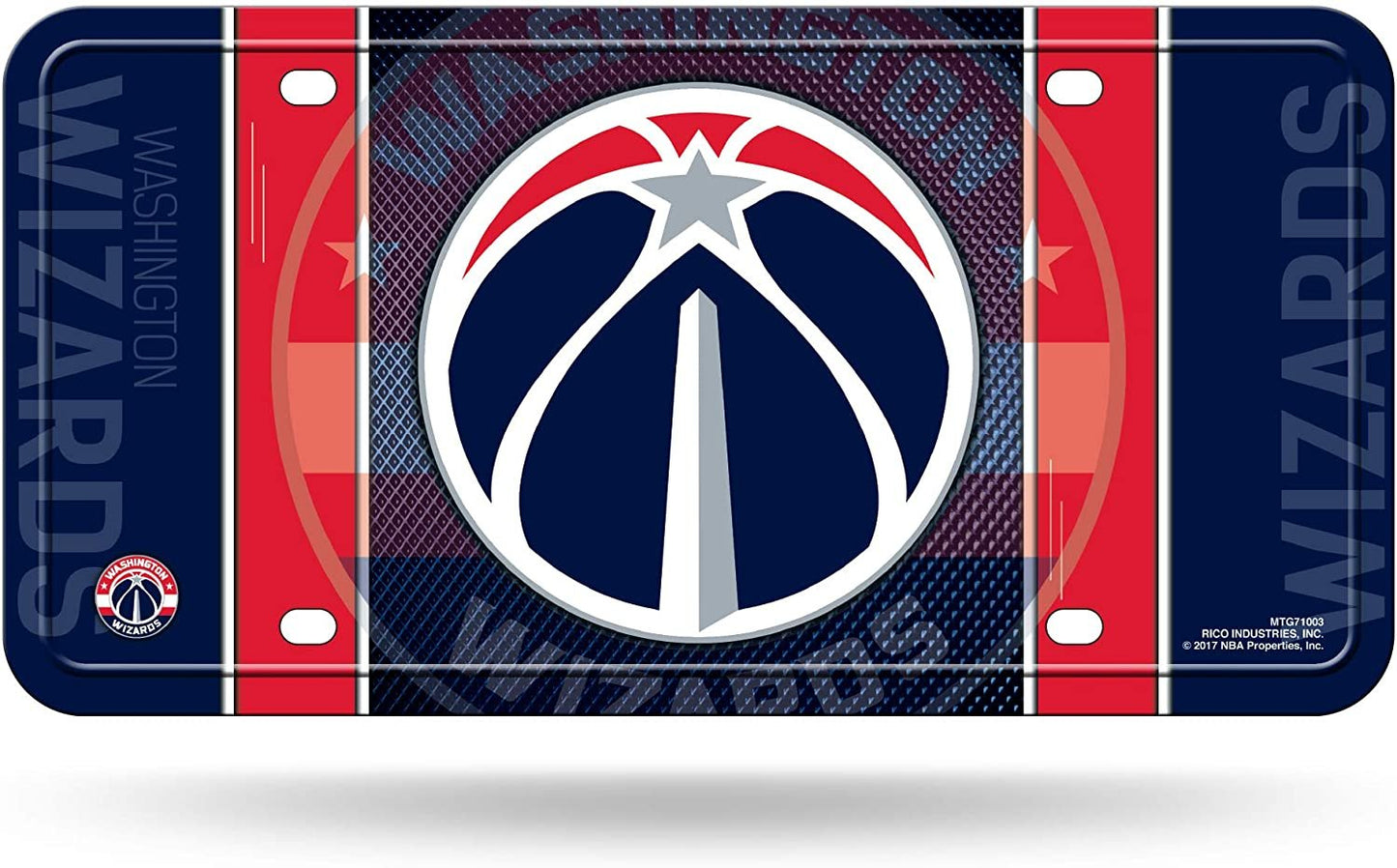 Washington Wizards Metal Auto Tag License Plate, Jersey Design, 6x12 Inch by Fielders Choice