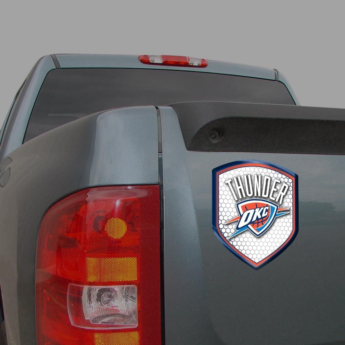 Oklahoma City Thunder High Intensity Reflector, Shield Shape, Raised Decal Sticker, 2.5x3.5 Inch, Home or Auto, Full Adhesive Backing by Fielders Choice