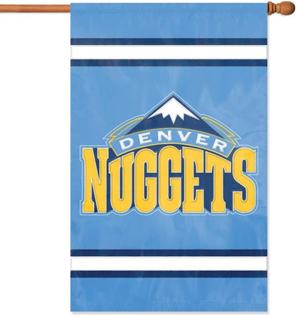 Denver Nuggets House Banner Flag Applique Embroidered Double Sided 44 x 28 by Fielders Choice