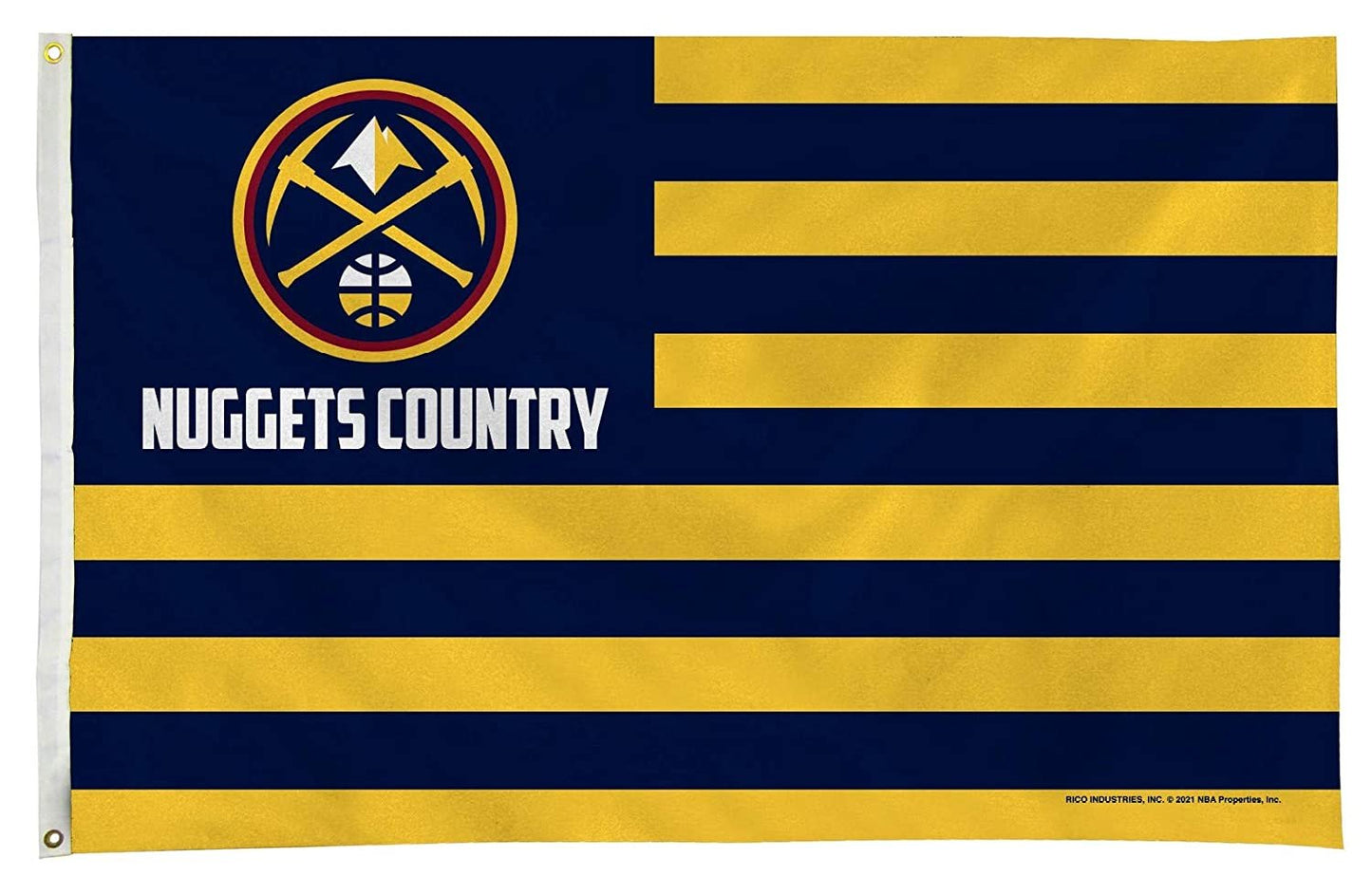 Denver Nuggets Flag Banner 3x5 Country Design Premium with Metal Grommets Outdoor House Basketball by Fielders Choice