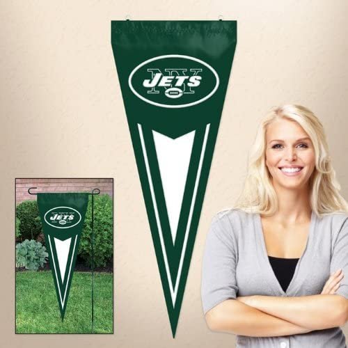 New York Jets 14x34 Inch Garden Flag Banner Yard Pennant Design Embroidered Outdoor by Fielders Choice