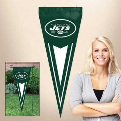 New York Jets 14x34 Inch Garden Flag Banner Yard Pennant Design Embroidered Outdoor by Fielders Choice