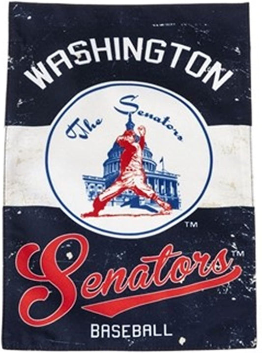 Washington Nationals Senators Premium Vintage Retro Design 2-Sided Garden Flag House Linen Banner Baseball by Fielders Choice