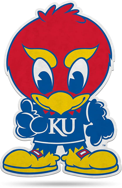 University of Kansas Jayhawks Soft Felt Pennant, Mascot Design, Shape Cut, 18 Inch, Easy To Hang by Fielders Choice