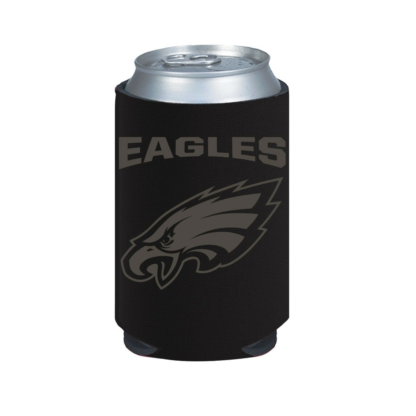 Philadelphia Eagles 2-Pack BLACK TONAL CAN Koozie Neoprene Holder Football by Fielders Choice