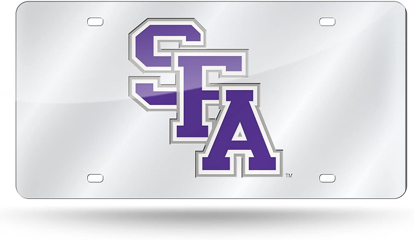 Stephen F Austin University Lumberjacks Premium Laser Tag License Plate, Mirrored Acrylic Inlaid, 6x12 Inch by Fielders Choice