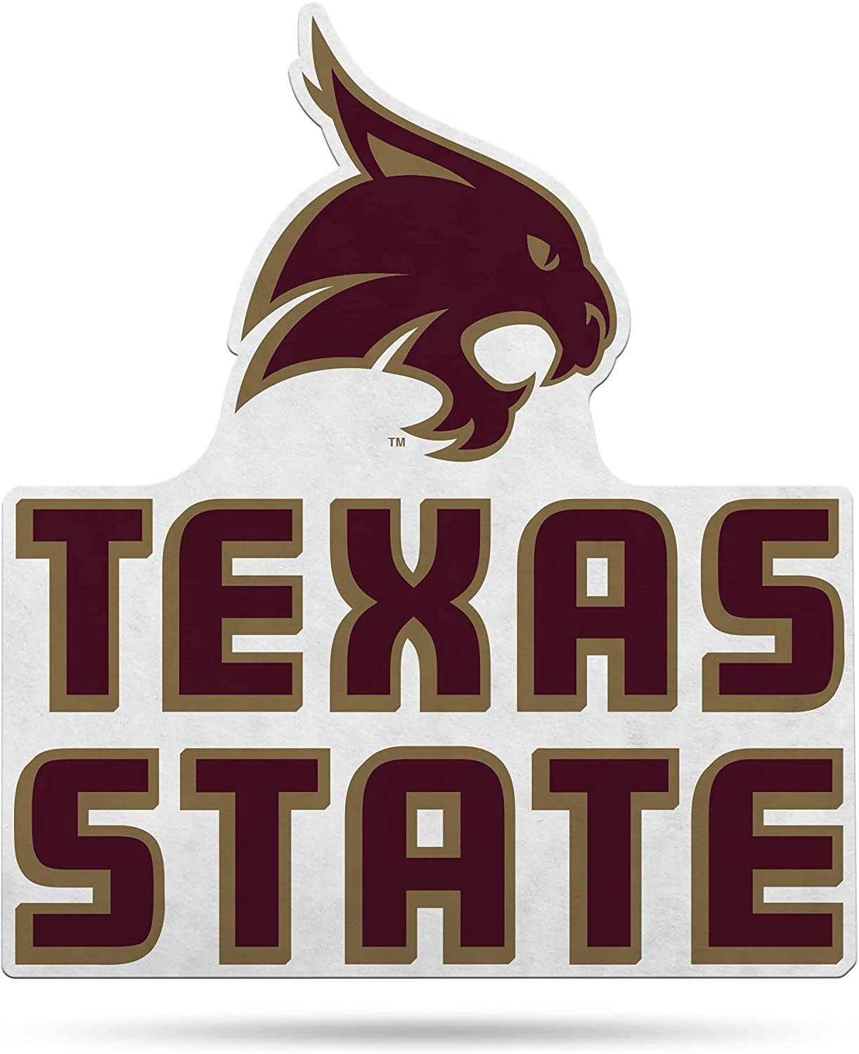 Texas State University Bobcats Soft Felt Pennant, Primary Design, Shape Cut, 18 Inch, Easy To Hang by Fielders Choice
