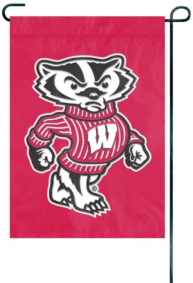 University of Wisconsin Badgers Premium Garden Flag Banner Applique Embroidered 12.5x18 Inch by Fielders Choice