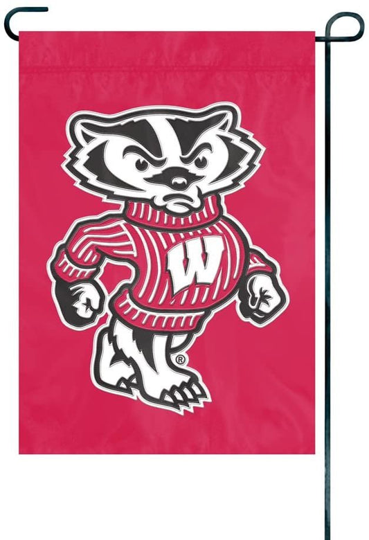 University of Wisconsin Badgers Premium Garden Flag Banner Applique Embroidered 12.5x18 Inch by Fielders Choice
