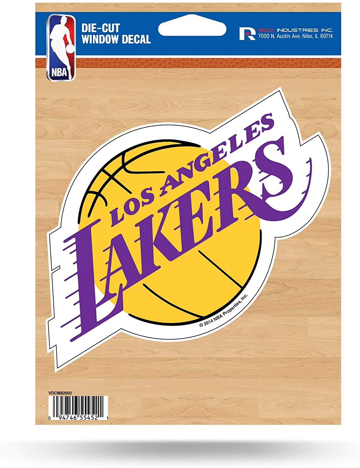 Rico Industries NBA Los Angeles Lakers Die Cut Vinyl Decal, Multicolor, 5.75" x 7.75" by Fielders Choice