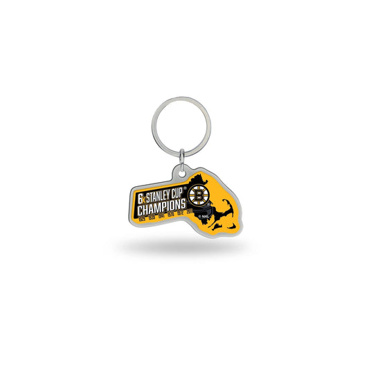Rico Industries NHL Boston Bruins Champ State Shape Keychain by Fielders Choice