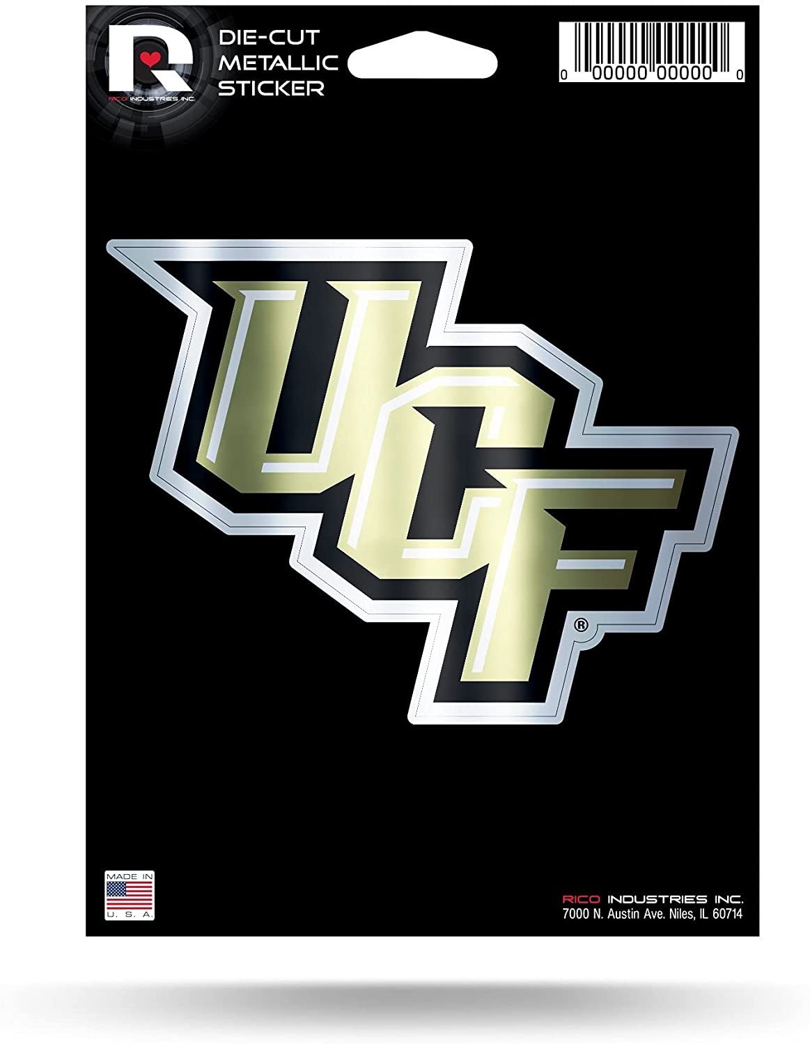 University of Central Florida Knights UCF 5 Inch Sticker Decal Metallic Shimmer Design Flat Vinyl by Fielders Choice