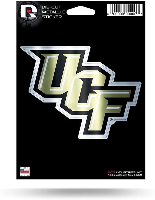 University of Central Florida Knights UCF 5 Inch Sticker Decal Metallic Shimmer Design Flat Vinyl by Fielders Choice