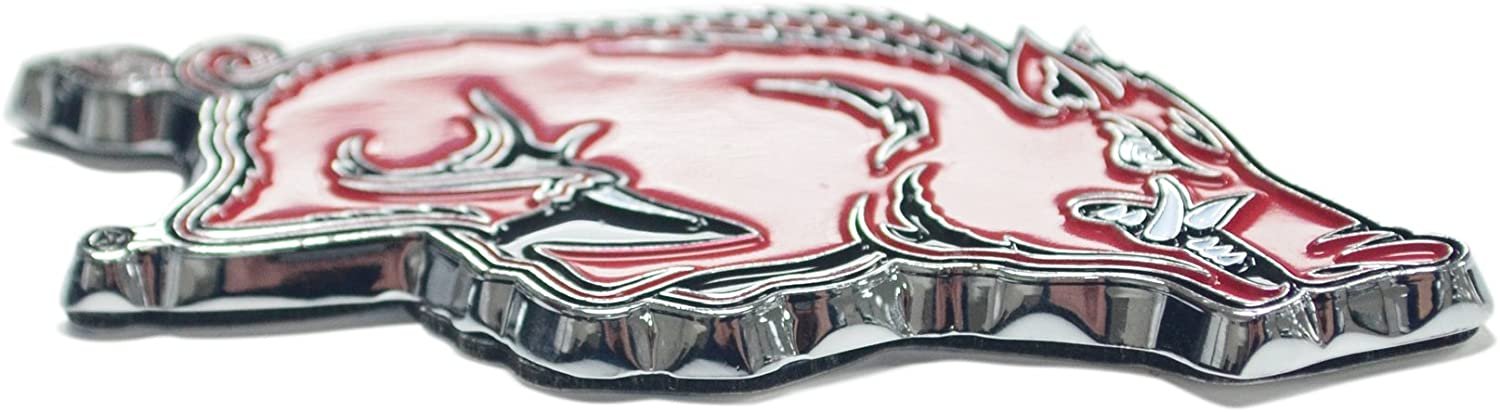 University of Southern Mississippi Eagles Premium Solid Metal Raised Auto Emblem, Team Color, Shape Cut, Adhesive Backing by Fielders Choice