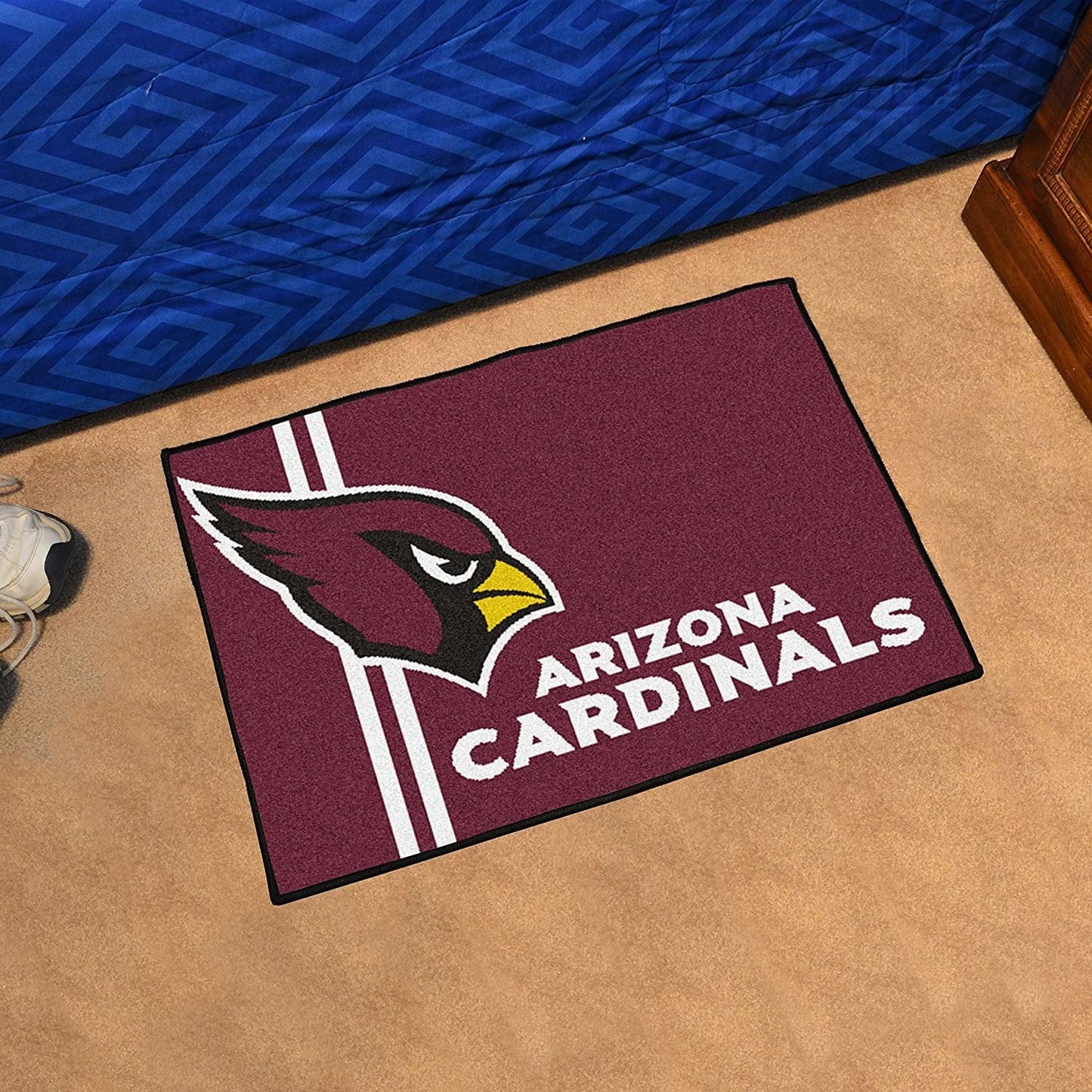Arizona Cardinals Floor Mat Area Rug, 20x30 Inch, Nylon, Anti-Skid Backing by Fielders Choice