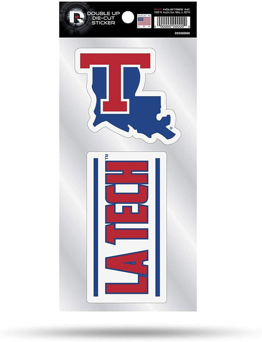 Louisiana Tech Bulldogs Double Up Die Cut Sticker Sheet 2-Piece by Fielders Choice