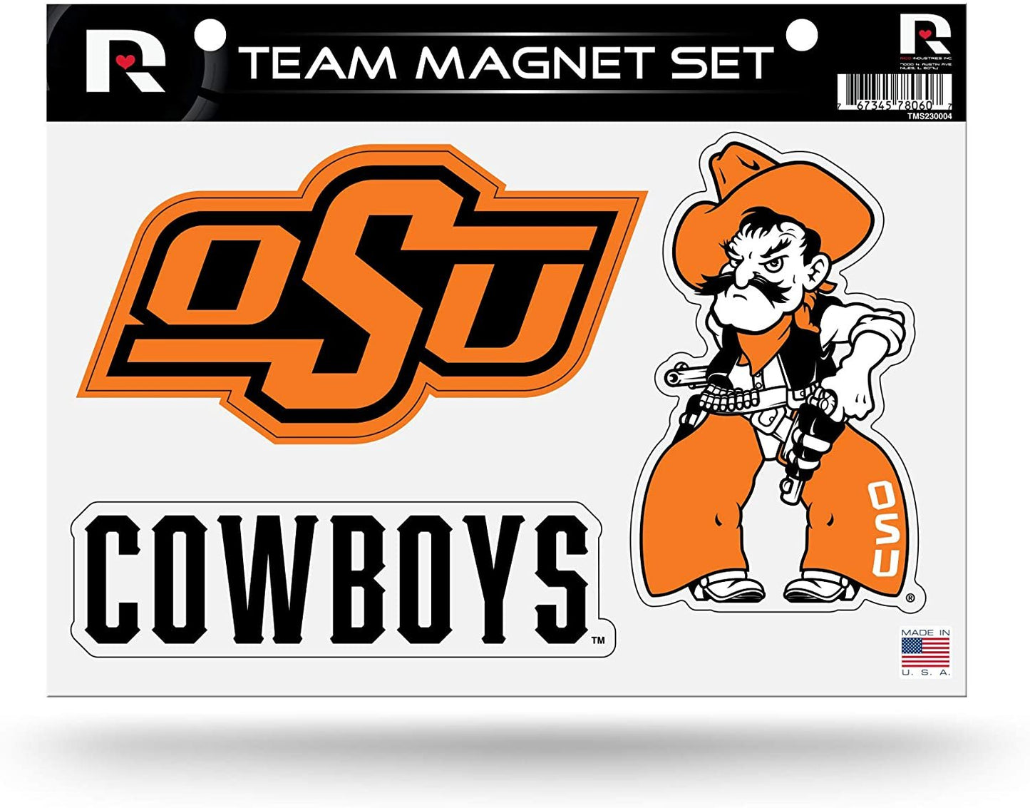 Okalahoma State University Cowboys Multi Magnet Sheet Shape Cut 8x11 Inch by Fielders Choice