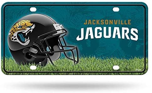 Jacksonville Jaguars Metal Auto Tag License Plate, Helmet Design, 12x6 Inch by Fielders Choice