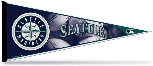 Seattle Mariners Soft Felt Pennant, Primary Design, 12x30 Inch, Easy To Hang by Anti Spier