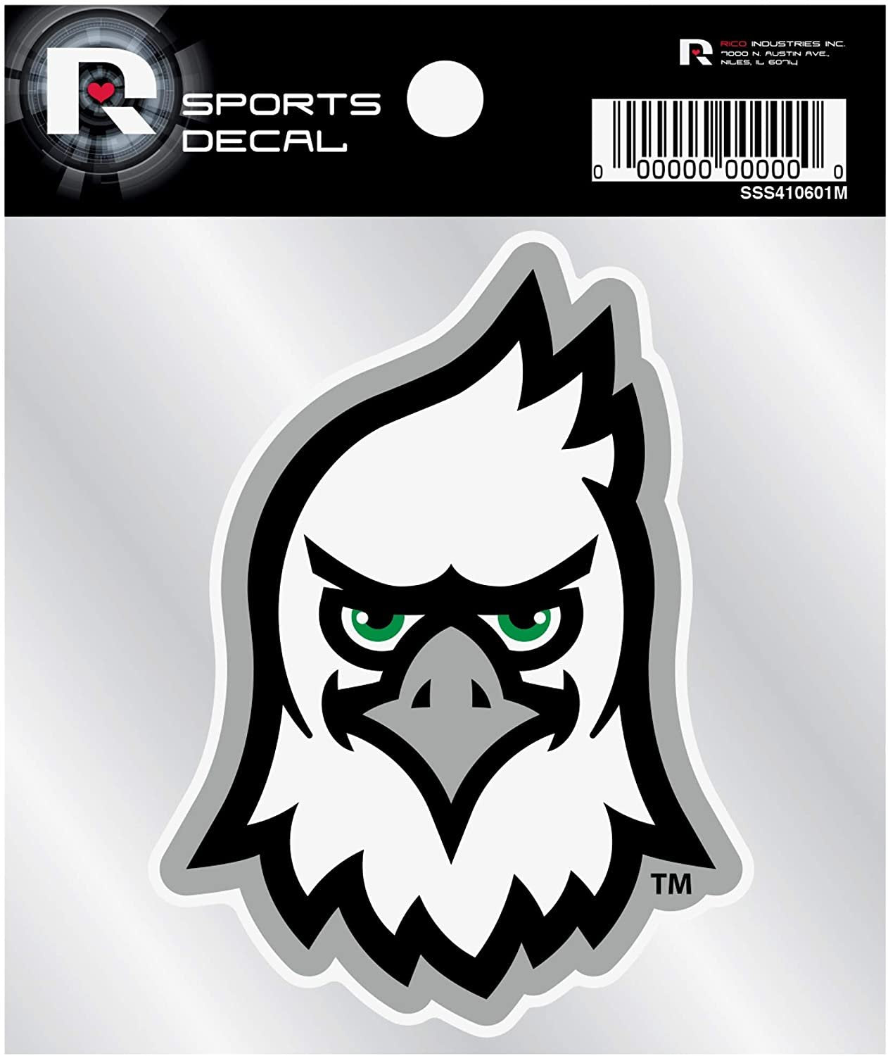 North Dakota Fighting Hawks Mascot Logo Premium 4x4 Decal with Clear Backing Flat Vinyl Auto Home Sticker University of by Fielders Choice