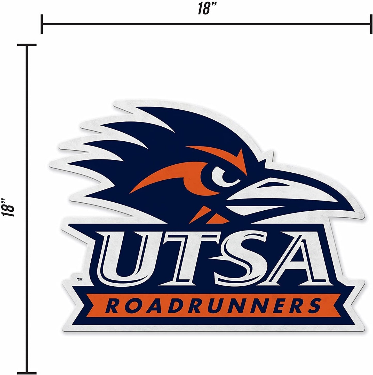 University of Texas San Antonio Roadrunners Soft Felt Pennant, Primary Design, 18 Inch, Easy To Hang by Fielders Choice