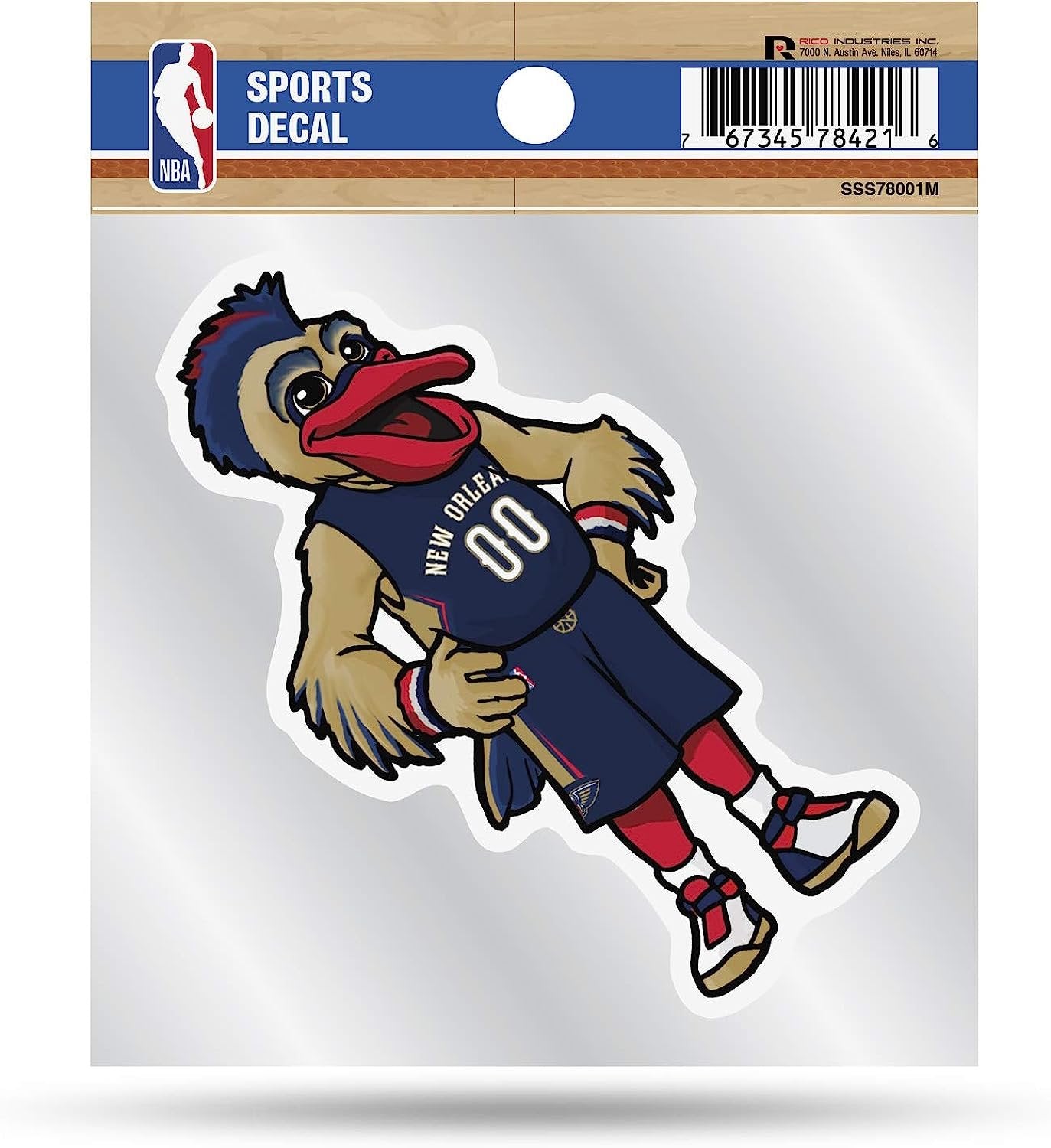New Orleans Pelicans 4x4 Decal Sticker Mascot Logo Premium with Clear Backing Flat Vinyl Auto Home NBA by Fielders Choice