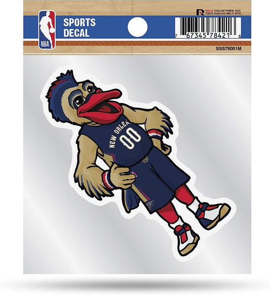 New Orleans Pelicans 4x4 Decal Sticker Mascot Logo Premium with Clear Backing Flat Vinyl Auto Home NBA by Fielders Choice