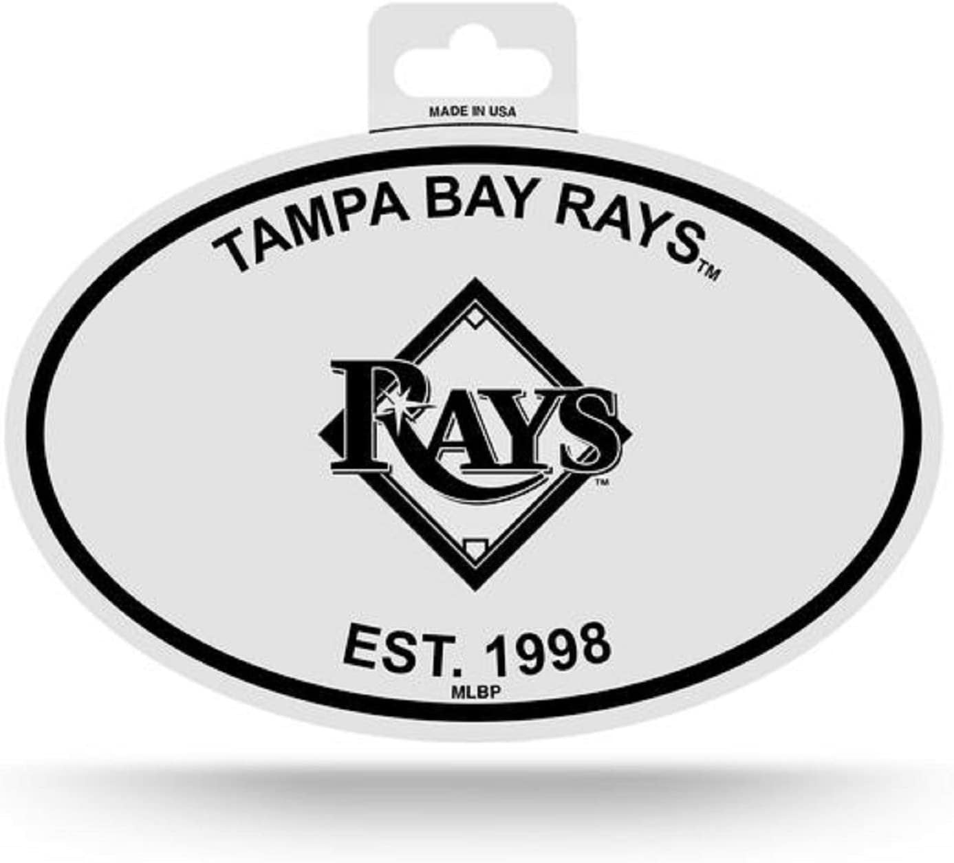 Rico OVB6601-Rays Black and White Oval Sticker by Fielders Choice