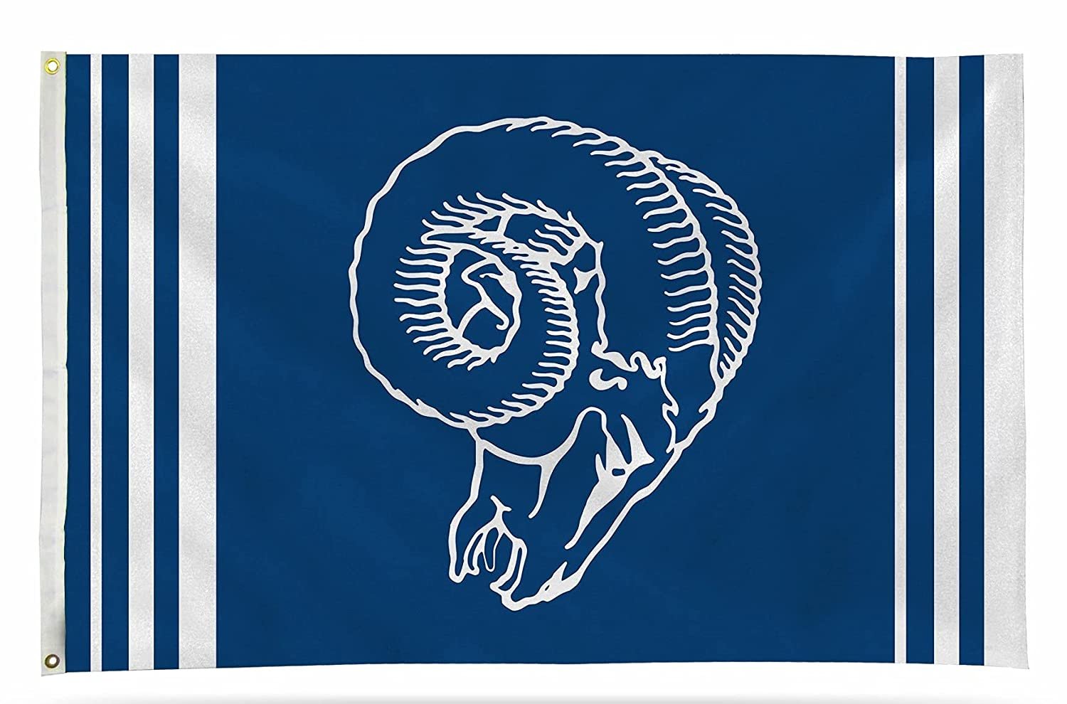 Los Angeles Rams Premium 3x5 Feet Flag Banner, Retro Logo, Metal Grommets, Outdoor Indoor, Single Sided by Fielders Choice