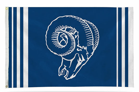 Los Angeles Rams Premium 3x5 Feet Flag Banner, Retro Logo, Metal Grommets, Outdoor Indoor, Single Sided by Fielders Choice