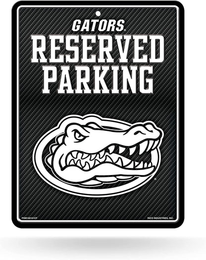 University of Florida Gators Metal Parking Sign, Carbon Fiber Design 8.5x11 Inch by Fielders Choice