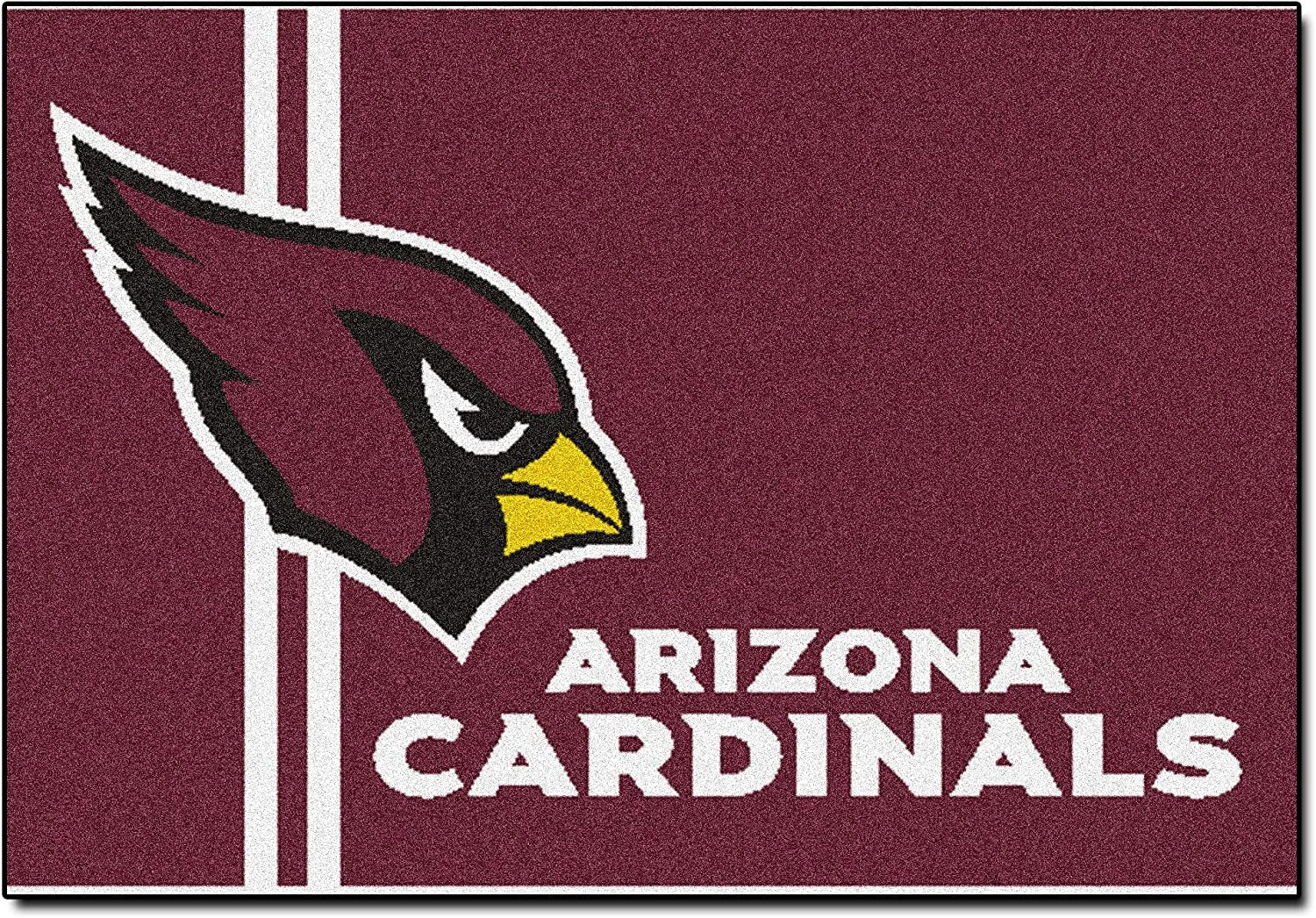 Arizona Cardinals Floor Mat Area Rug, 20x30 Inch, Nylon, Anti-Skid Backing by Fielders Choice