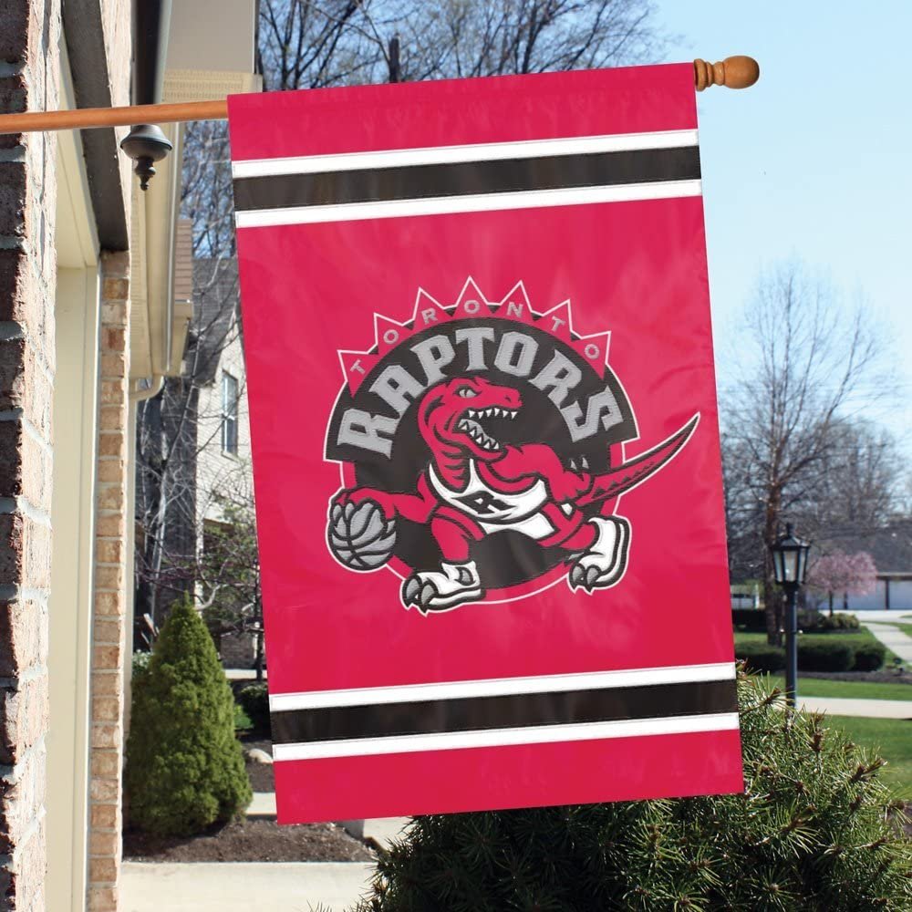 Toronto Raptors House Banner Flag Applique Embroidered Double Sided 44 x 28 by Fielders Choice