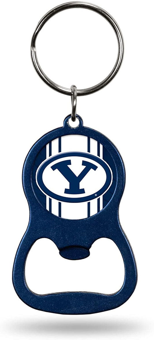 Brigham Young University BYU Cougars Premium Solid Metal Bottle Opener Keychain, Key Ring, Team Color by Fielders Choice