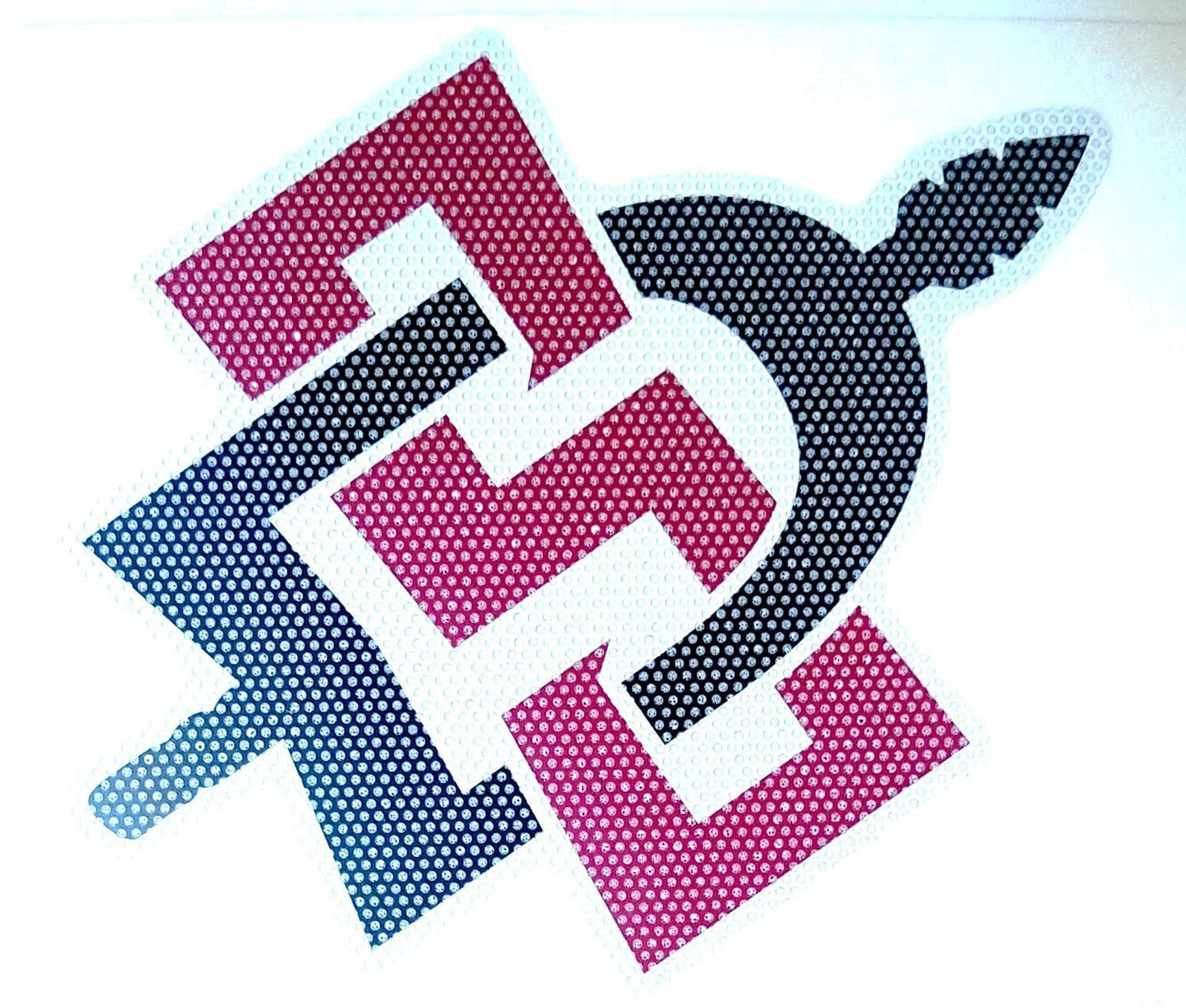 San Diego State University Aztecs 8 Inch Preforated Window Film Decal Sticker, One-Way Vision, Adhesive Backing by Fielders Choice
