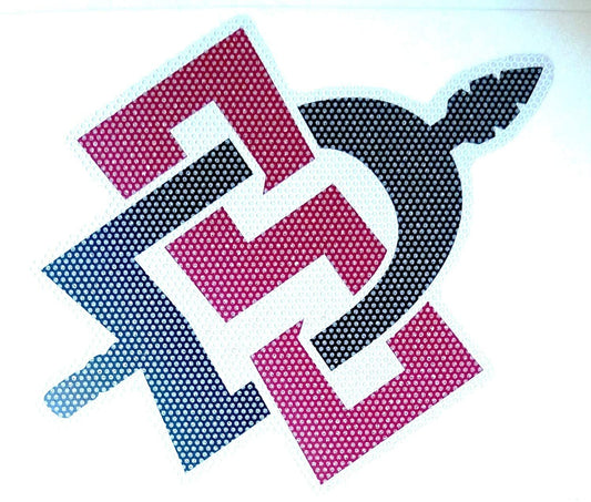 San Diego State University Aztecs 8 Inch Preforated Window Film Decal Sticker, One-Way Vision, Adhesive Backing by Fielders Choice
