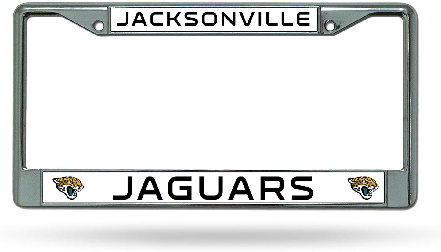 Jacksonville Jaguars Premium Metal License Plate Frame Chrome Tag Cover, 12x6 Inch by Fielders Choice