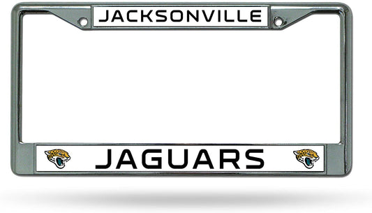 Jacksonville Jaguars Premium Metal License Plate Frame Chrome Tag Cover, 12x6 Inch by Fielders Choice