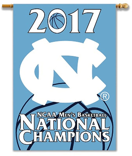 North Carolina Tar Heels 2017 Champions DOUBLE SIDED 28x40 Banner Outdoor House Flag University of by Fielders Choice