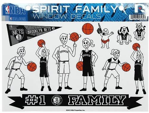 NBA Brooklyn Nets Family Decals Sheet by Fielders Choice