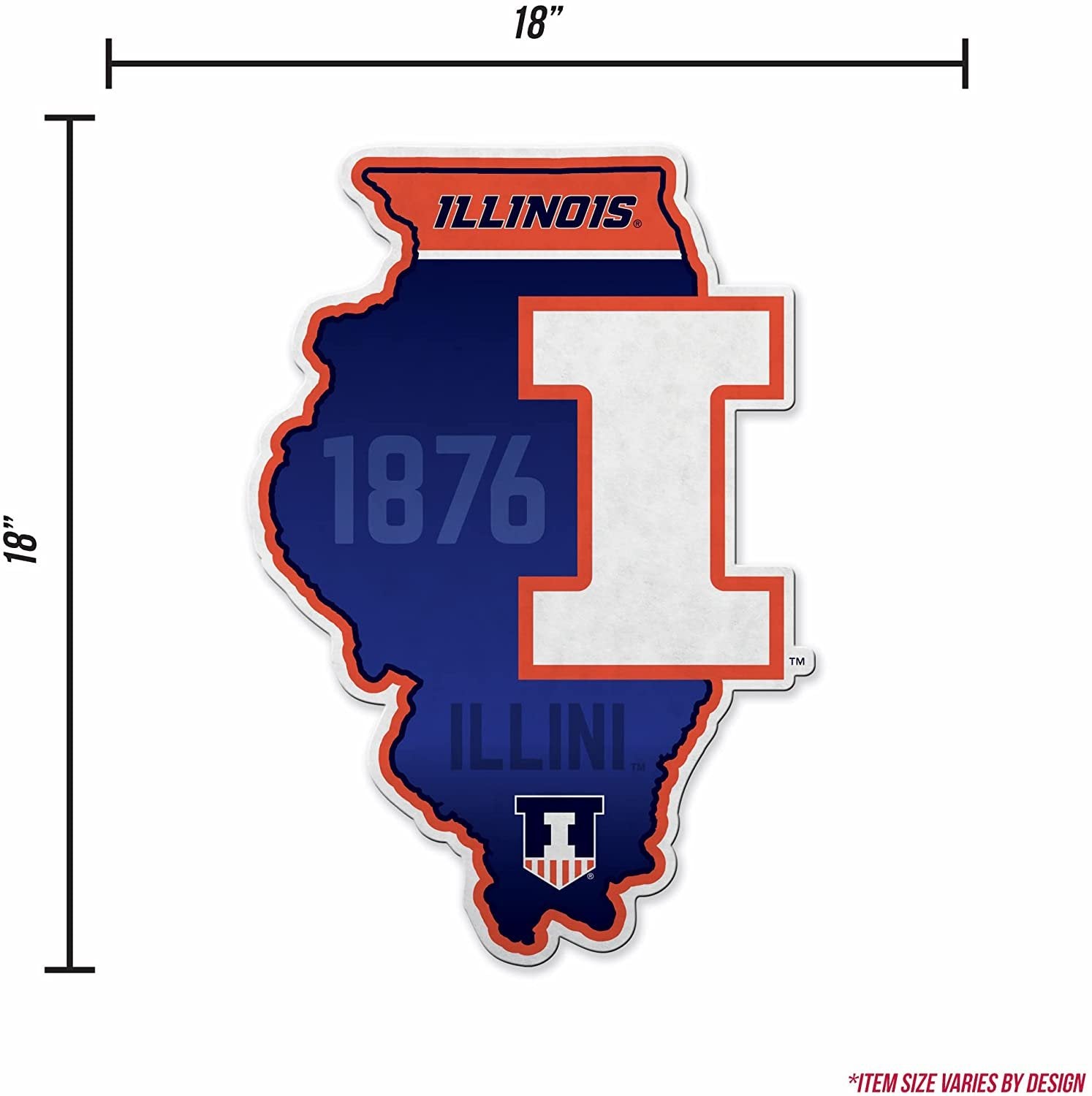 Illinois State University Redbirds Soft Felt Pennant, State Design, Shape Cut, 18 Inch, Easy To Hang by Fielders Choice
