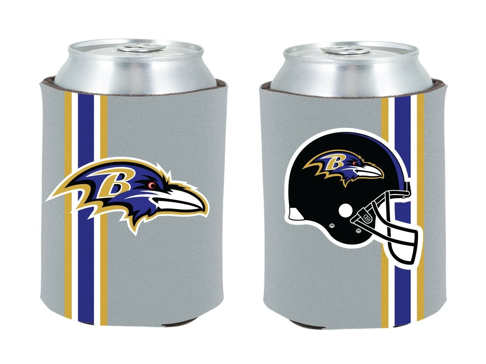 Baltimore Ravens 2-PACK CAN Retro THROWBACK Koozie Neoprene Holder Football by Fielders Choice