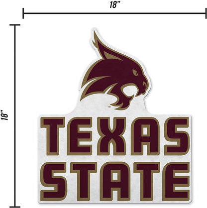 Texas State University Bobcats Soft Felt Pennant, Primary Design, Shape Cut, 18 Inch, Easy To Hang by Fielders Choice