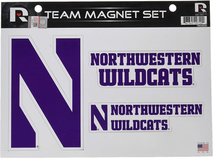 Northwestern University Wildcats Multi Magnet Sheet Shape Cut 8x11 Inch by Fielders Choice
