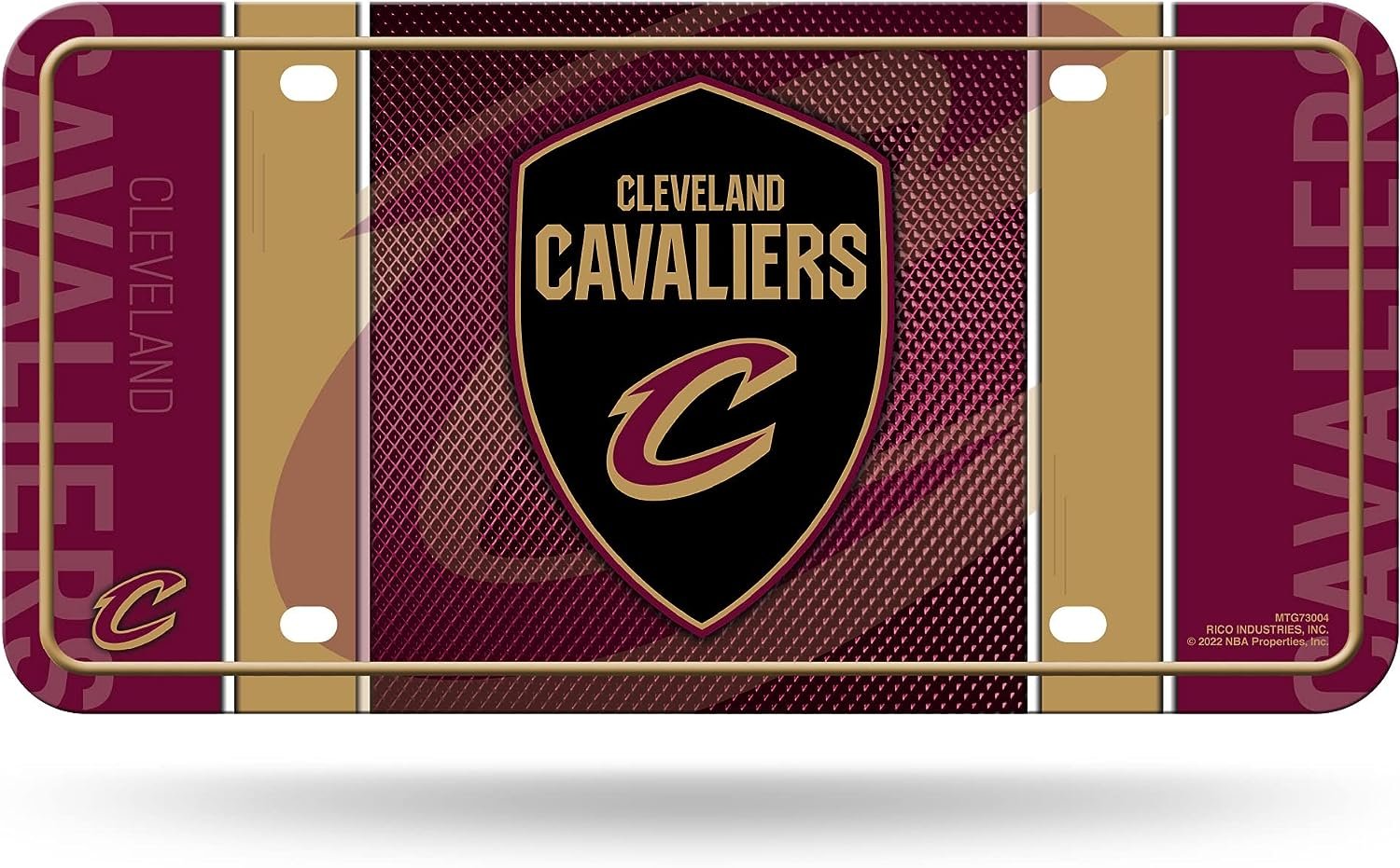 Cleveland Cavaliers Metal Tag License Plate 6x12 Inch, Jersey Design by Fielders Choice