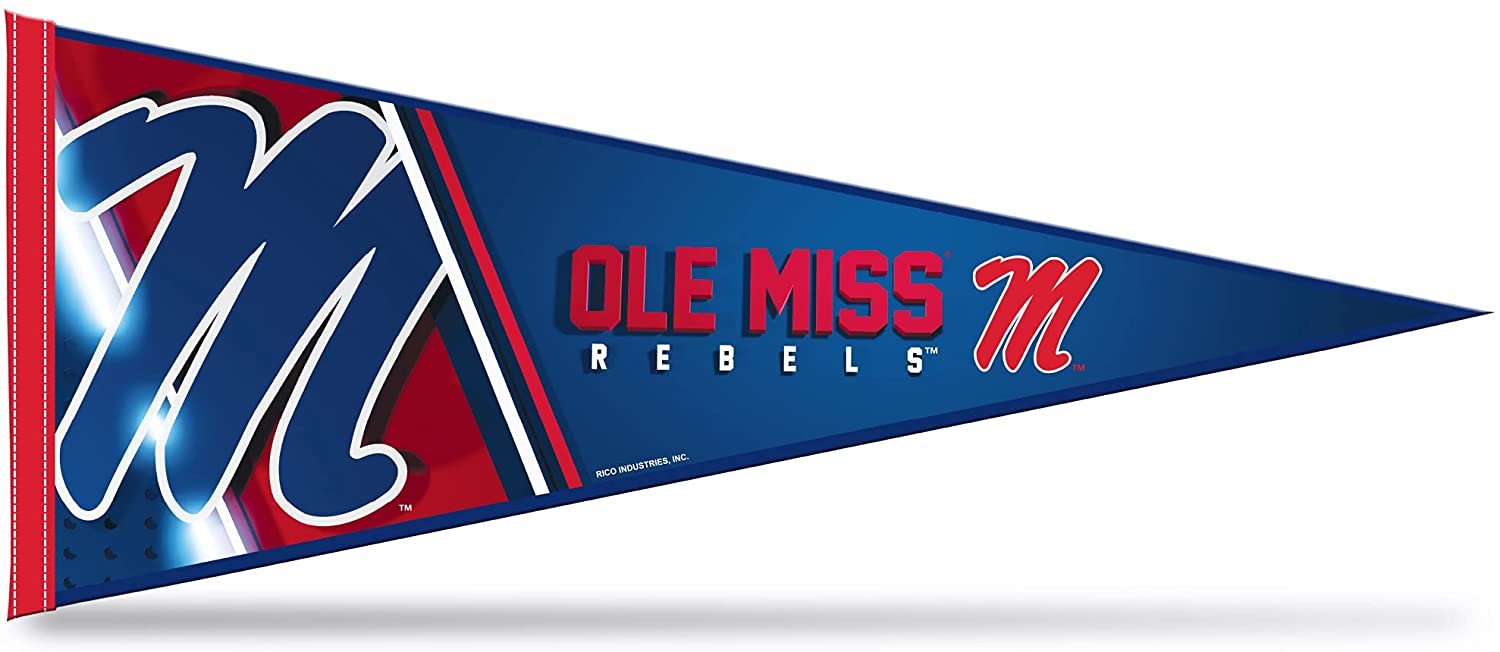 University of Mississippi Rebels Ole Miss Soft Felt Pennant, 12x30 Inch, Easy To Hang by Fielders Choice