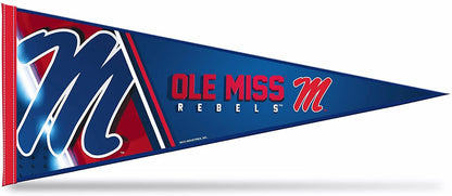 University of Mississippi Rebels Ole Miss Soft Felt Pennant, 12x30 Inch, Easy To Hang by Fielders Choice
