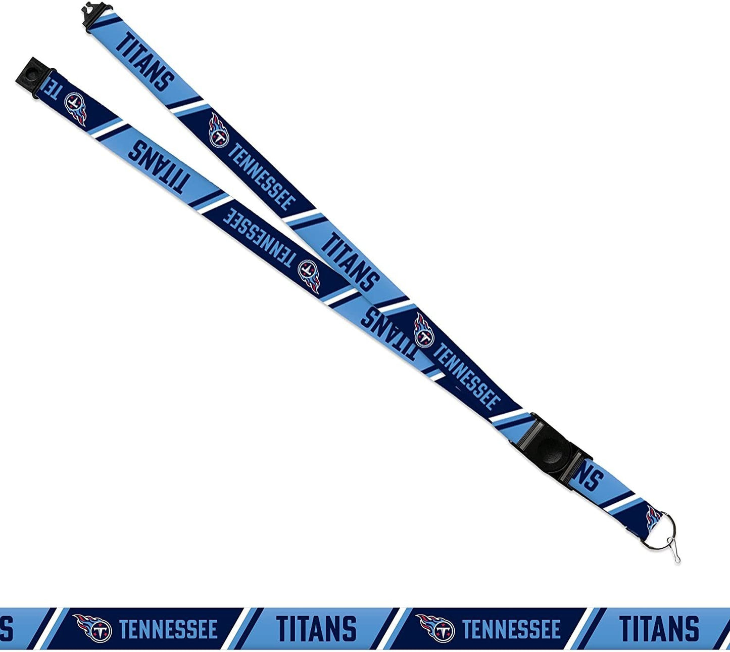 Tennessee Titans Lanyard Keychain Double Sided Breakaway Safety Design Adult 18 Inch by Fielders Choice
